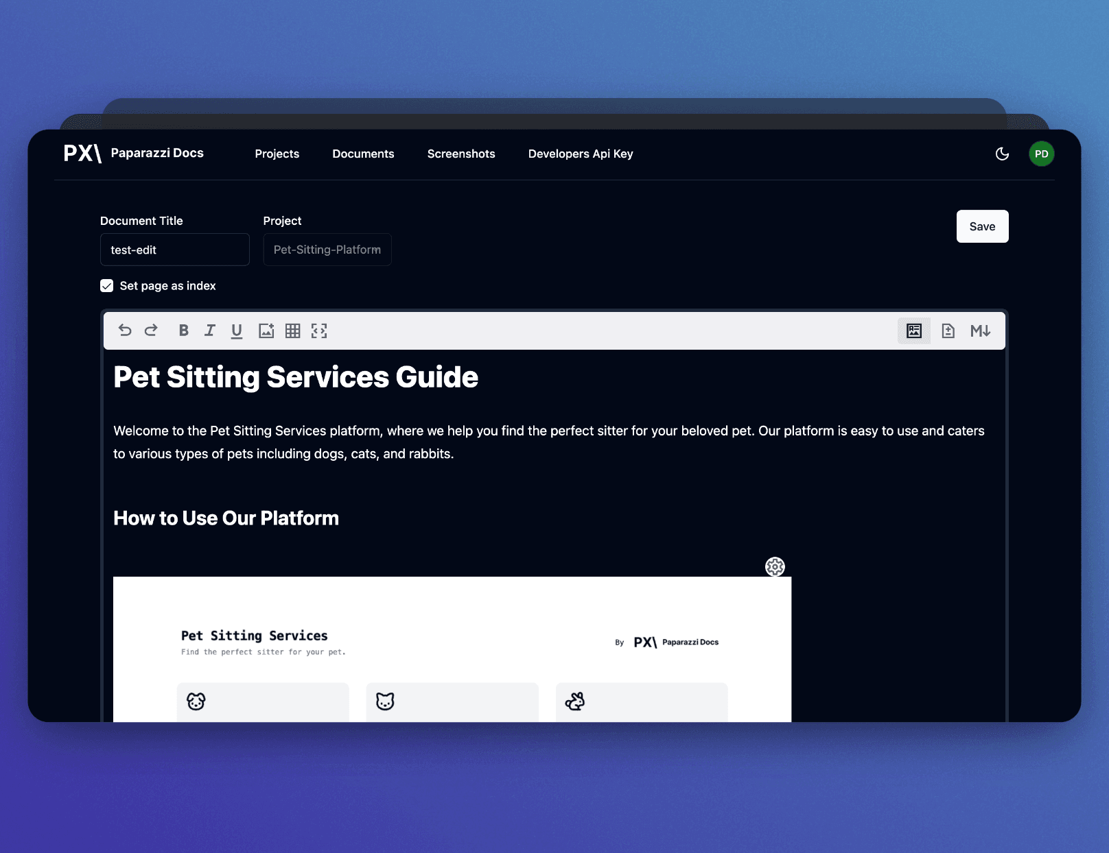 Product screenshot